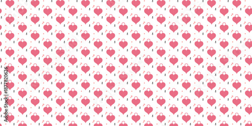 Minimal seamless heart pattern with clean shapes suitable for modern backgrounds wrapping paper and textiles. Ideal for romantic designs valentine themes and cute branding.