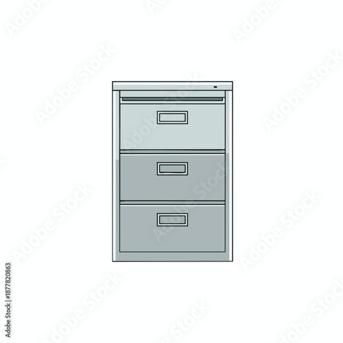Office Filing Cabinet with Three Drawers