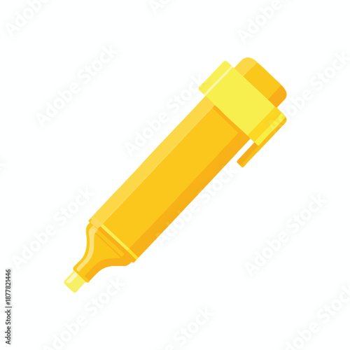 Yellow Highlighter Pen Illustration
