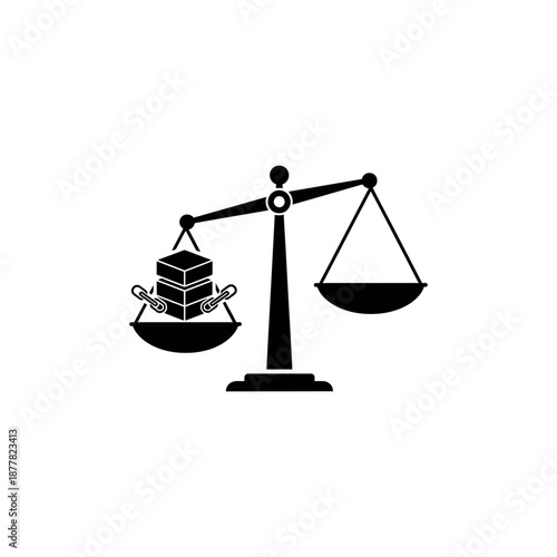 Scales of justice isolated vector on a white background
