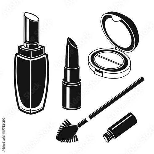 Cosmetic tools illustration