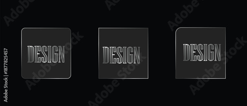 Glassmorphism Text Effect with Transparent Frosted Glass Style