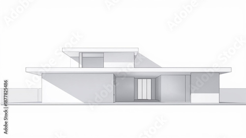 3d render of a modern office building