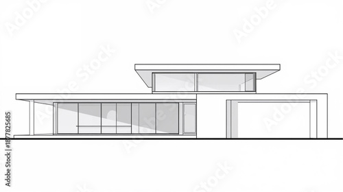 3d render of a modern building