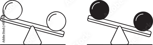 Seesaw Weight Comparison Illustrations