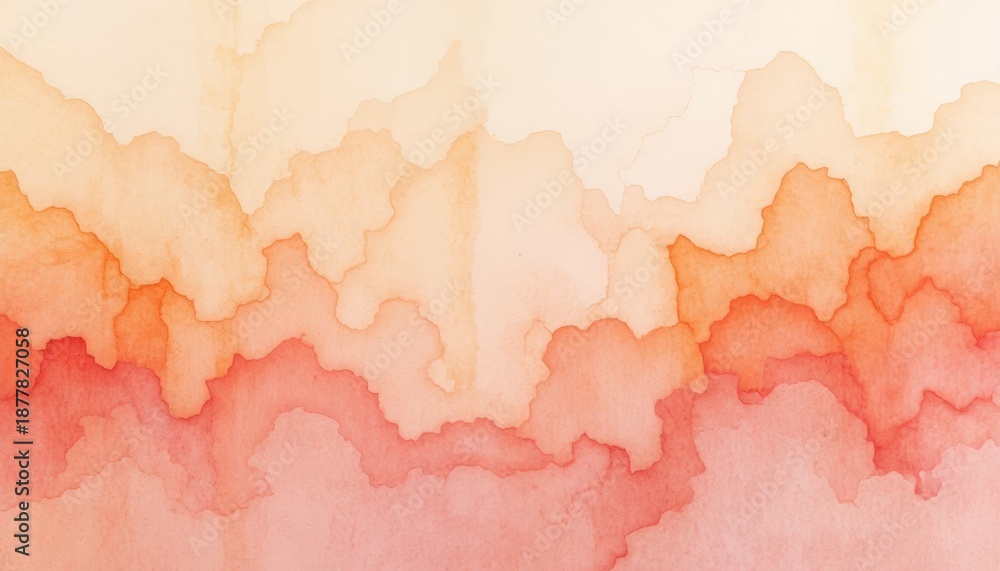 Fototapeta premium Vibrant watercolor background with warm orange and red hues blending