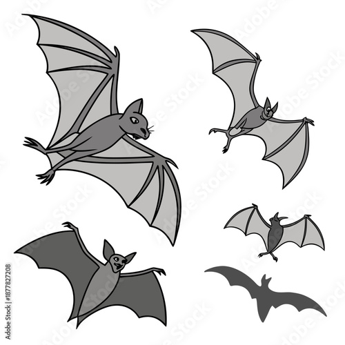 Cartoon bats illustration