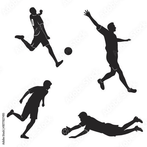 Soccer players in action