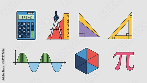 Mathematical Symbols and Tools: Education, Geometry, Science, and Calculation