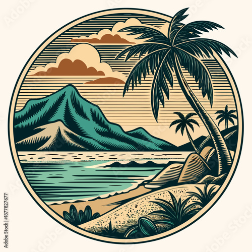 Tropical beach landscape