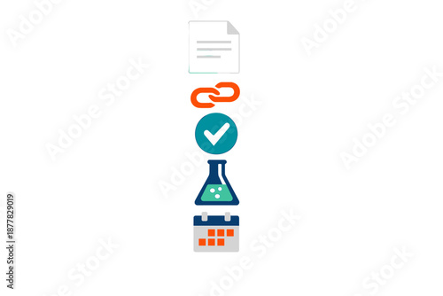 Abstract visual representation of workflow or process