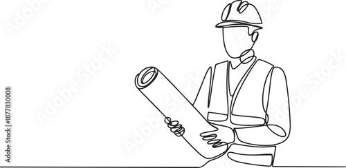 Architect Holding Blueprints