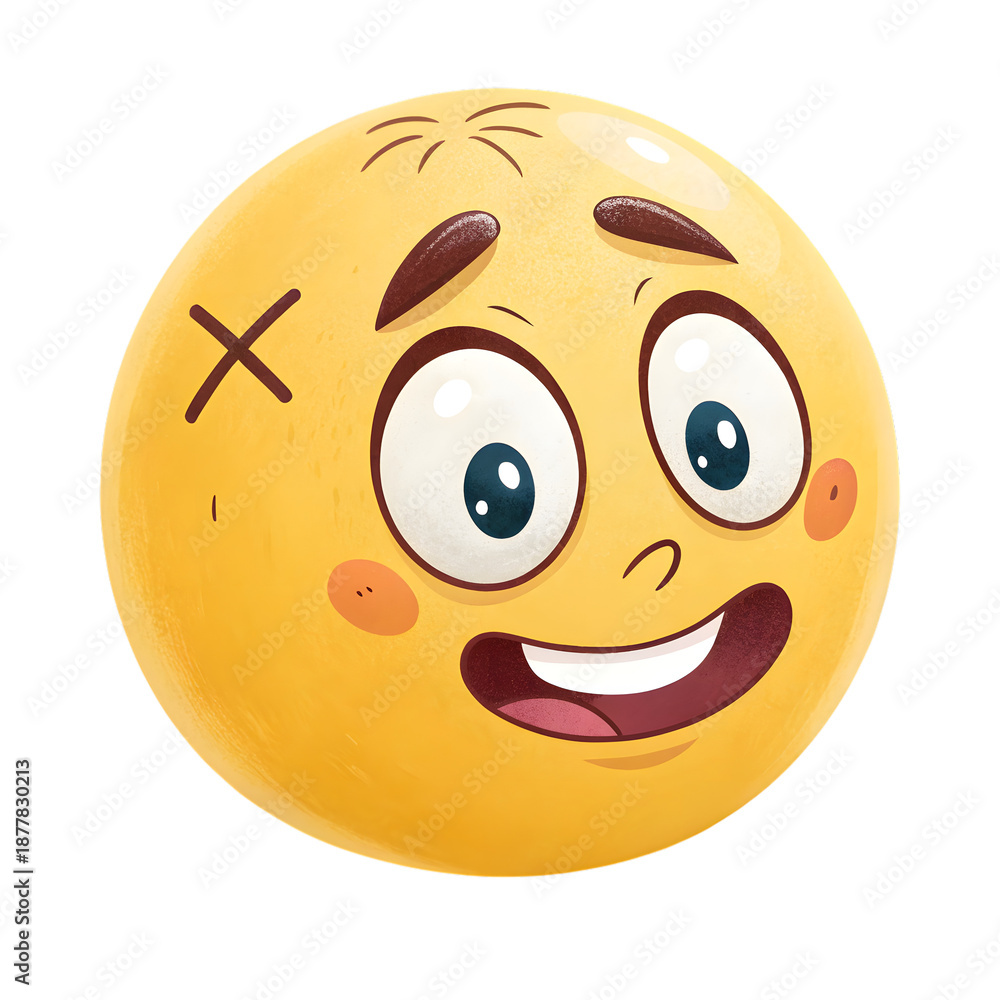 Fototapeta premium smiley face on white background