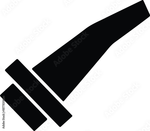 Silhouette abstract geometric shape with sharp angles modern illustration vector