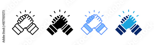 support icon set multiple style collection