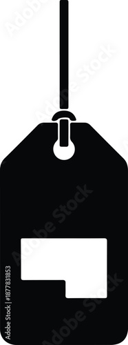 Silhouette of a retail tag with a blank space for text illustration vector