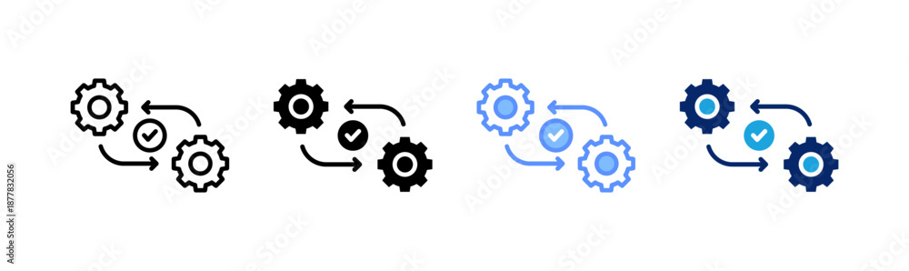 Obraz premium change icon set multiple style collection