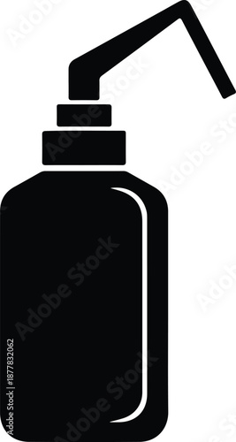 Silhouette of a squeeze bottle with a dispensing nozzle illustration vector
