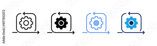 agile icon set multiple style collection