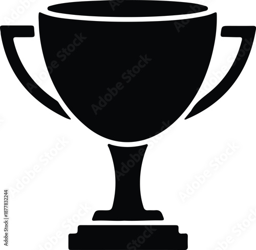 Silhouette of a trophy cup award illustration vector