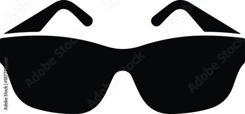Silhouette of black sunglasses accessory illustration vector