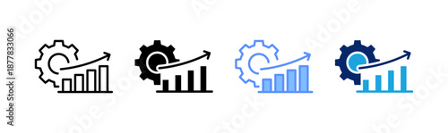 evolution icon set multiple style collection