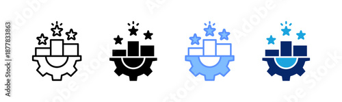 competition icon set multiple style collection