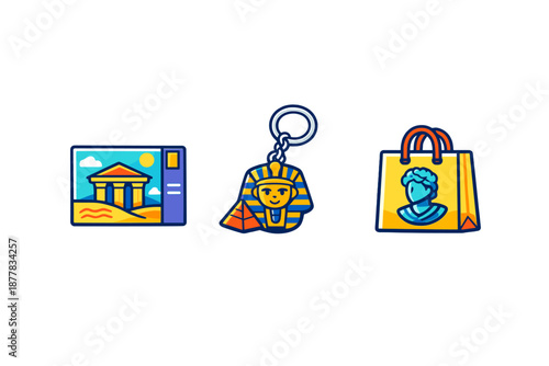 Ancient Egyptian Souvenirs and Travel Icons