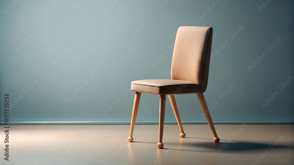 Obraz premium A chair walking away on tiny legs, playful visual humor