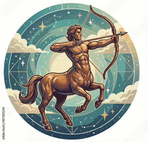Centaur Archer Constellation Art