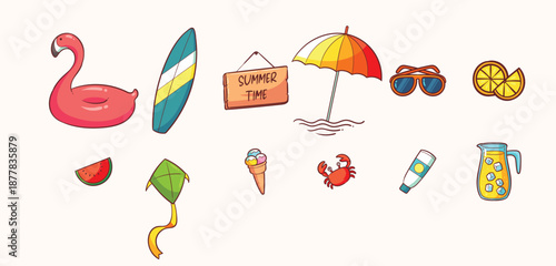 Hand drawn line art weather and nature icons set featuring climate symbols and botanical elements for seasonal designs and ecological concepts. Vector illustration.