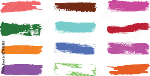 Vibrant color swatches in various shades and textures on white background