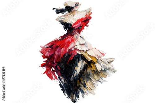 Wallpaper Mural Abstract dress with bright colors on a transparent background image Torontodigital.ca
