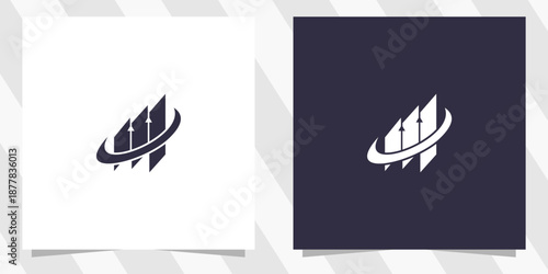 Financial growth business logo design