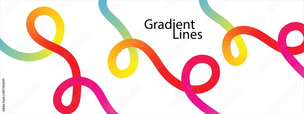 Fototapeta premium abstract colorful wavy line Abstract colorful gradient line