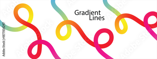  abstract colorful wavy line Abstract colorful gradient line