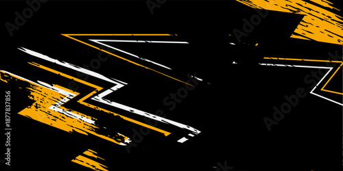 Black yellow white color art