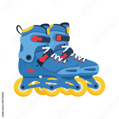 Vibrant Inline Skates Illustration