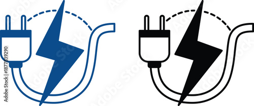 Artificial Intelligence and Circuit Icon set. AI Brain, Microchip, Digital Technology Symbols. Cognitive augmentation brain icon with human and circuit hemispheres.