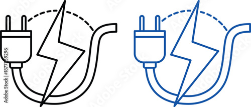 Artificial Intelligence and Circuit Icon set. AI Brain, Microchip, Digital Technology Symbols. Cognitive augmentation brain icon with human and circuit hemispheres.