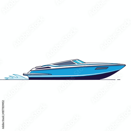 Luxury Speedboat on Calm Waters