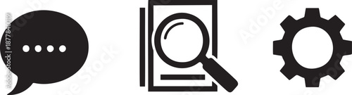 Conversation Chat and System Settings Gear Symbols