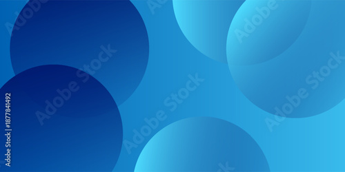 Abstract Blue fluid gradient Geometric banner design background.