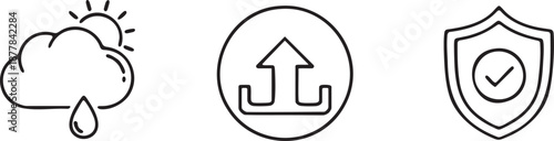 Environmental Protection and Security Shield Icons