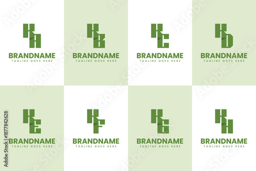 Letters KA KB KC KD KE KF KG KH Logo Monogram Set, for AK BK CK DK EK FK GK HK initials