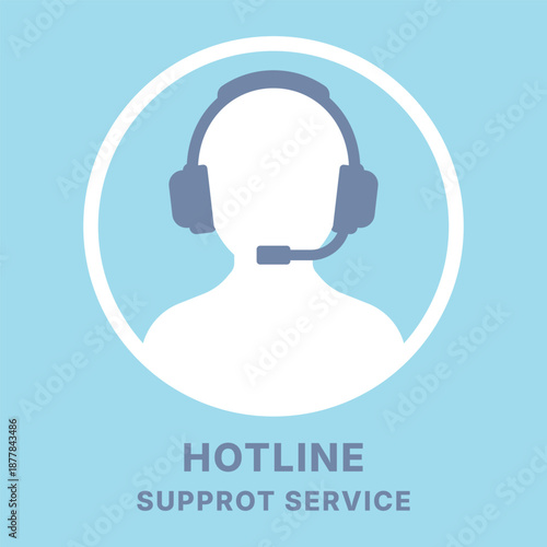 hotline with assistant manager. flat style trend modern design illustration on white background