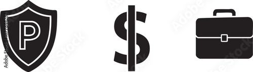Finance Protection and Business Security Symbols