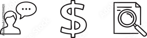 Financial Consultation and Professional Research Symbols