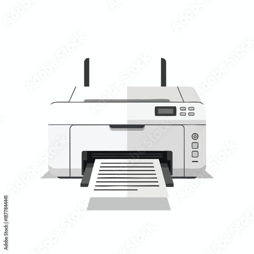 Office Printer Printing Document