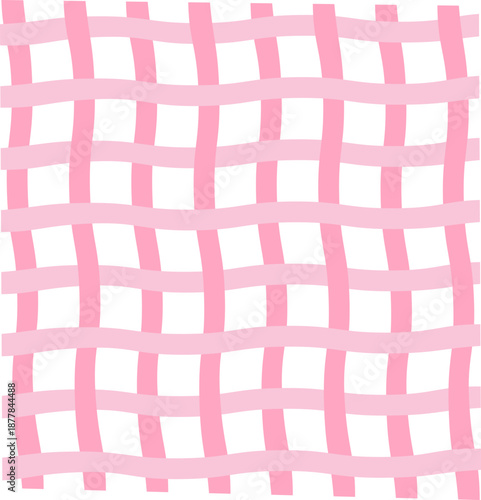 Square Pink Wavy Plaid Pattern